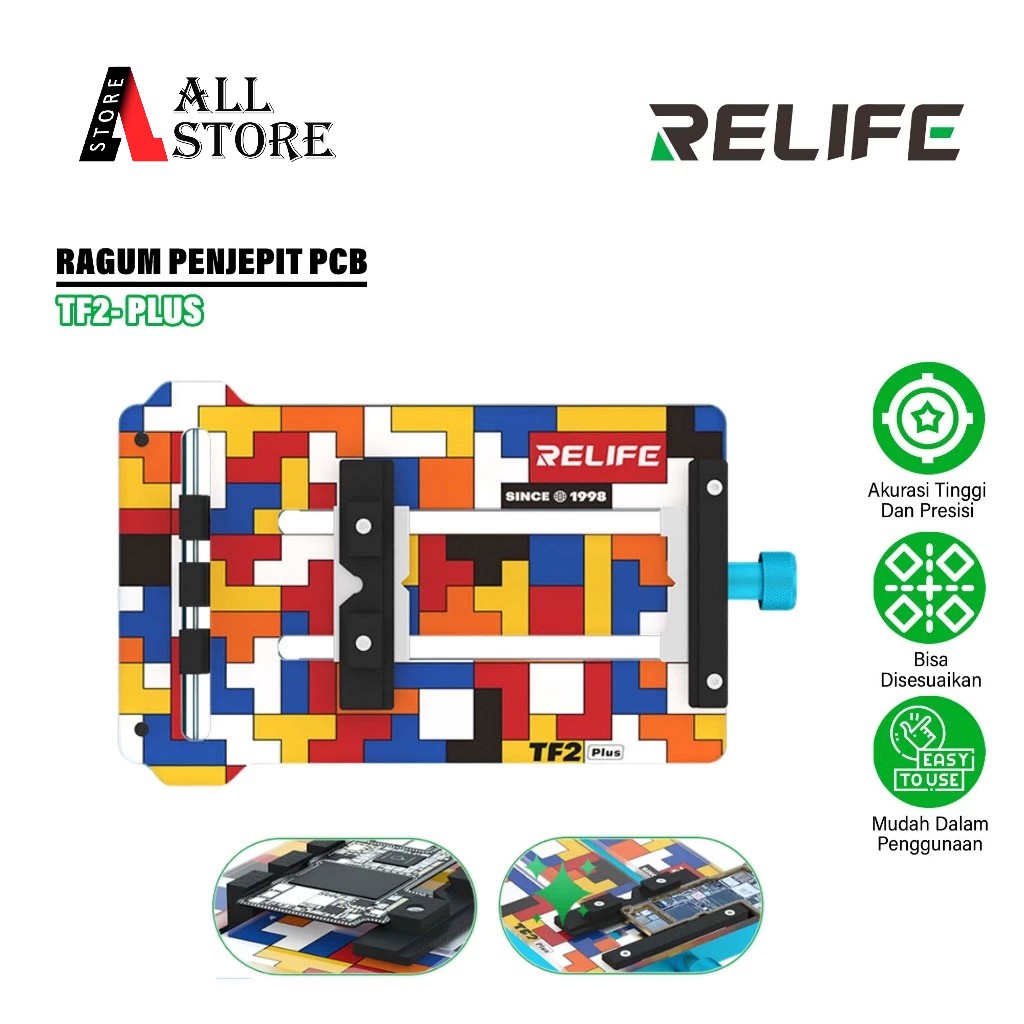 RELIFE TF2 PLUS PCB HOLDER (TETRIS) - PCB HOLDER VISION - PCB CLAMP - BOARD HOLDER PCB MOTHERBOARD -