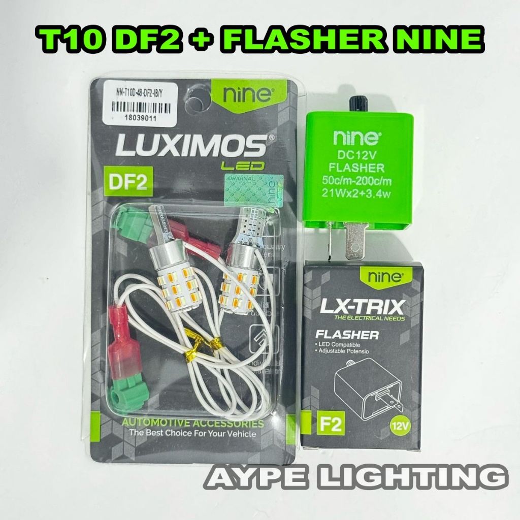 T10 T15 DF2 48-Point Led Luminous Nine 2 โหมด Dusk ไฟเลี้ยว + โหมดไฟเลี้ยวรถจักรยานยนต์สีเหลือง