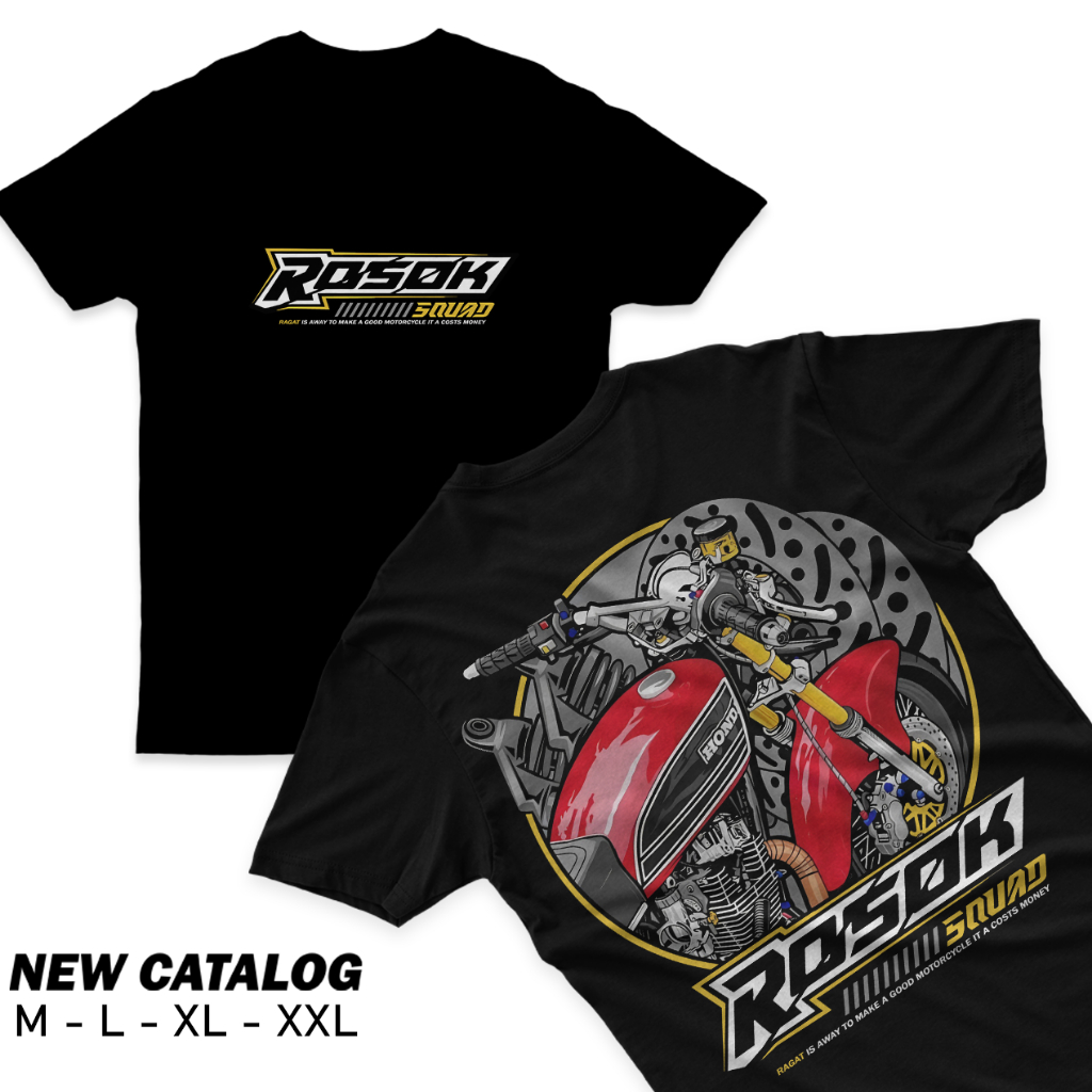 เสื้อยืด Rosok Squad Racing - เสื้อยืดช่างสมัครเล่น Rosok Squad Premium Distro เสื้อ - AV027