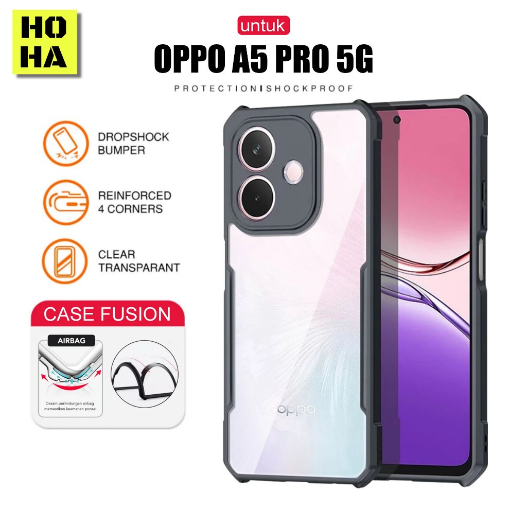 เคส Oppo A5 Pro 5G / เคส Oppo A5 Pro Fusion เกราะกันกระแทก Slim โปร่งใส