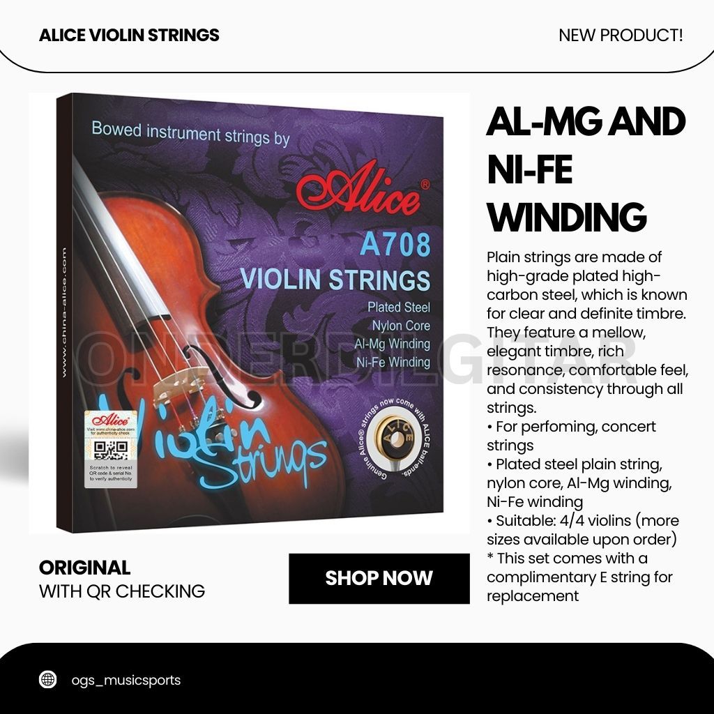 สายไวโอลินอลิซ A708 SG027