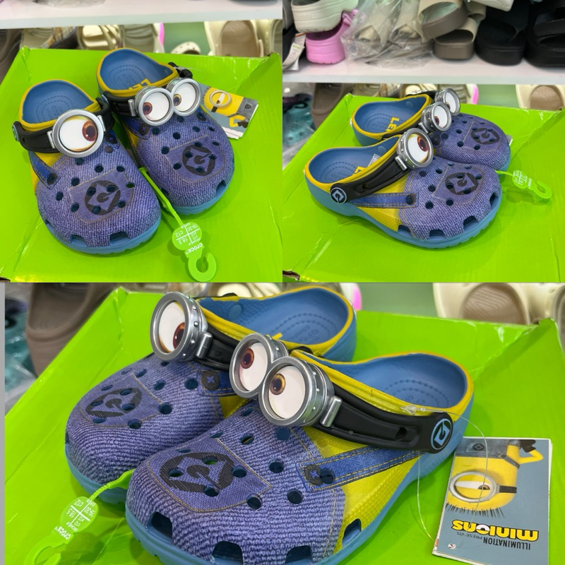 รองเท้าแตะสําหรับเด็ก Crocs despicable me Classic Clog Minions kid / Crocs Classic clog เด็กใหม่ Min