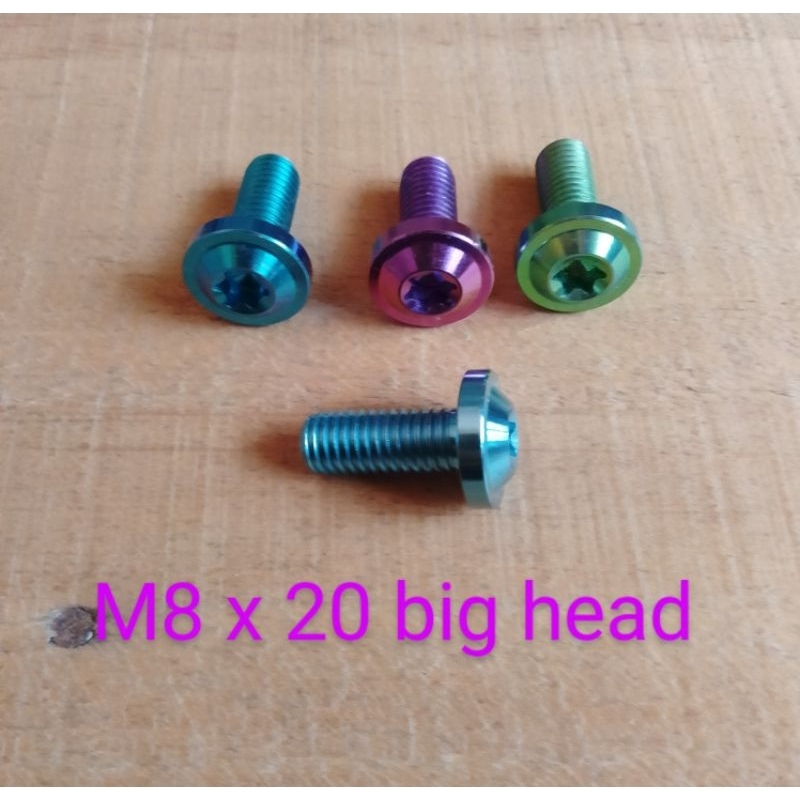 Titanium Bolt M8 x 20 ยูนิตหัวใหญ่ Original Titanium