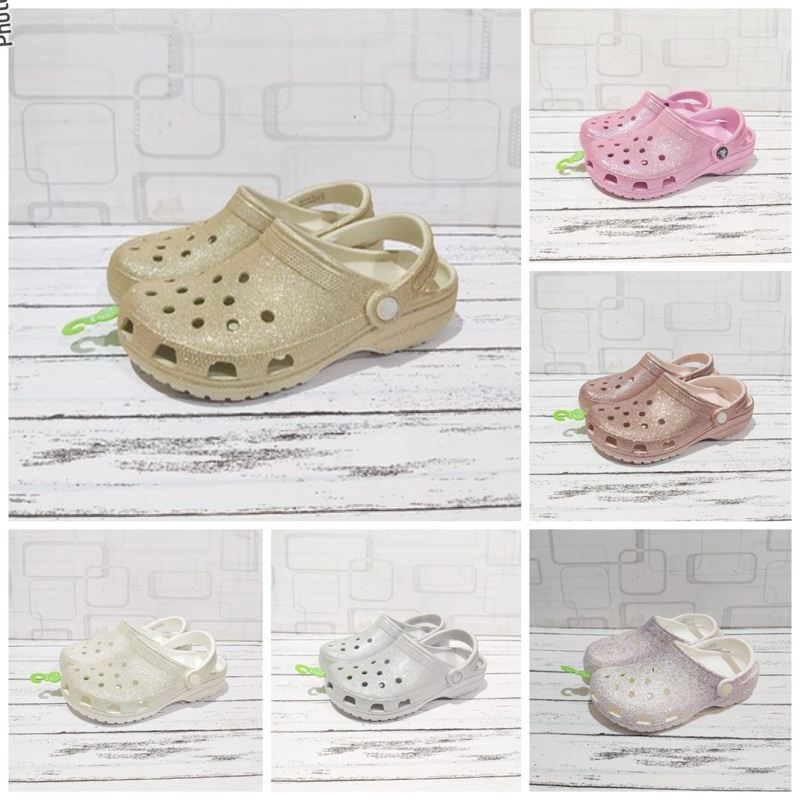 ใหม่ล่าสุด CROCS GLITTER KIDS/ GLITTER CHILDRENS CROCS