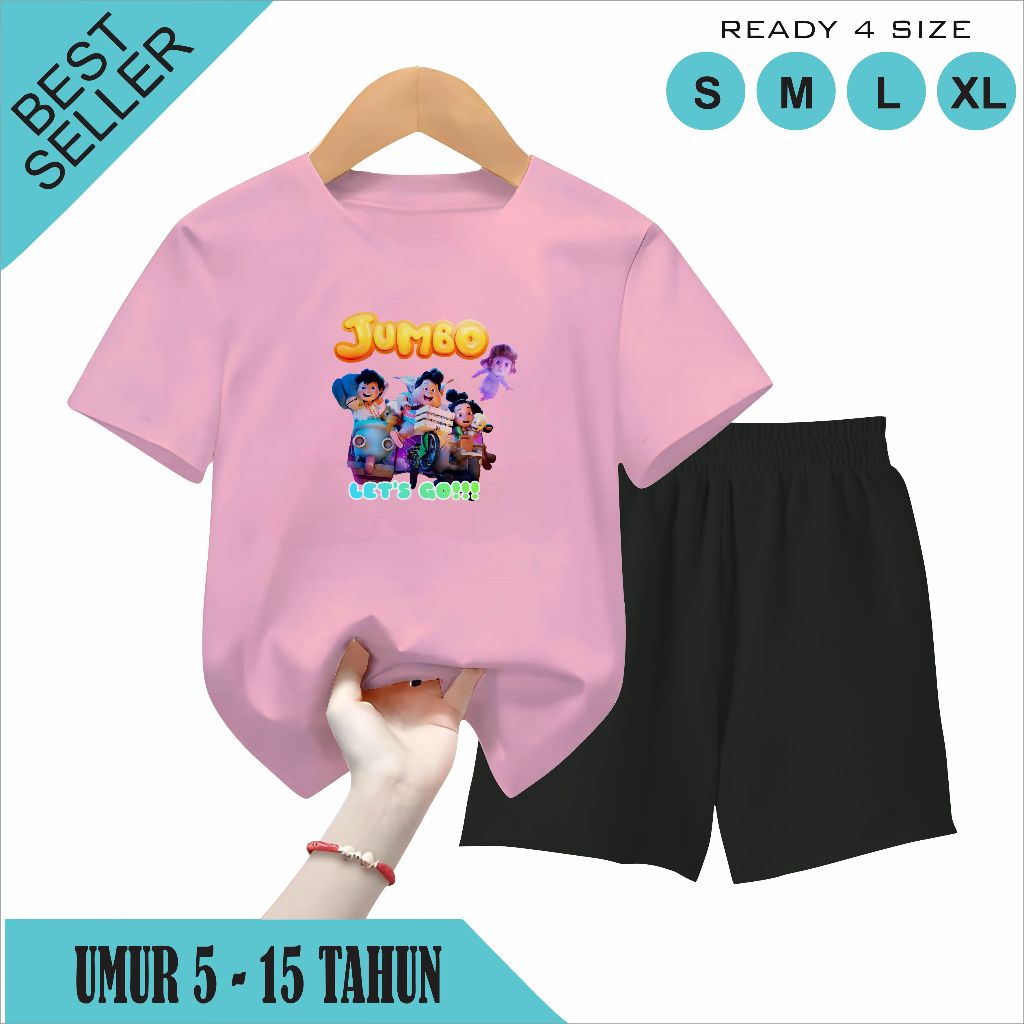 กางเกงขาสั้นเด็ก Set 5-15 Years Old jumbo Motif lestgo