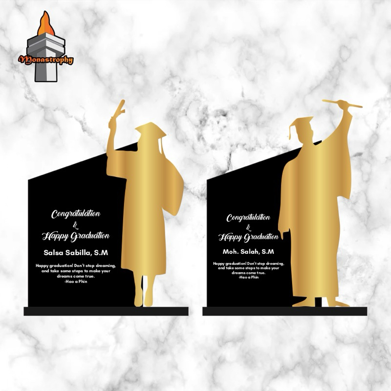 Gold Graduation Plaque One Day Glossy Plaque