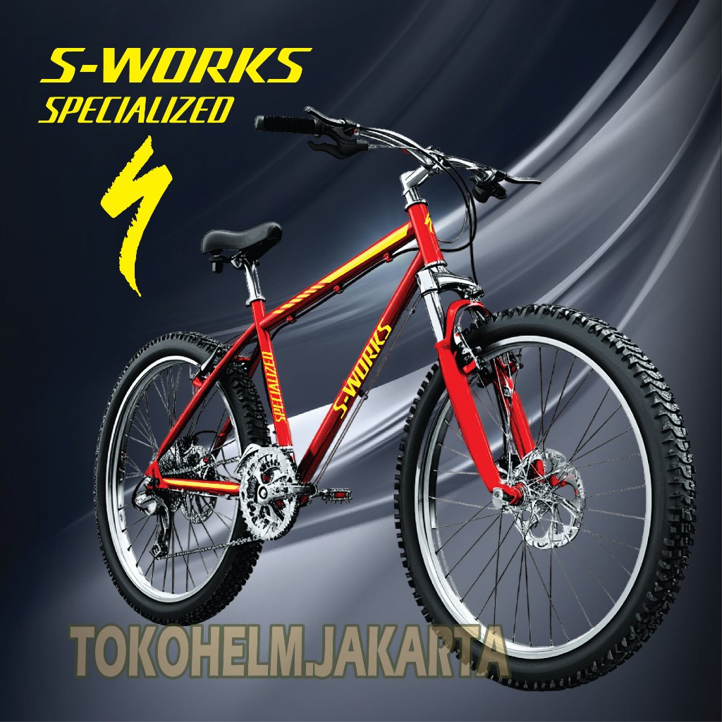 สติ๊กเกอร์ 1 ชุด S WORK/ สติ๊กเกอร์ตัดจักรยาน