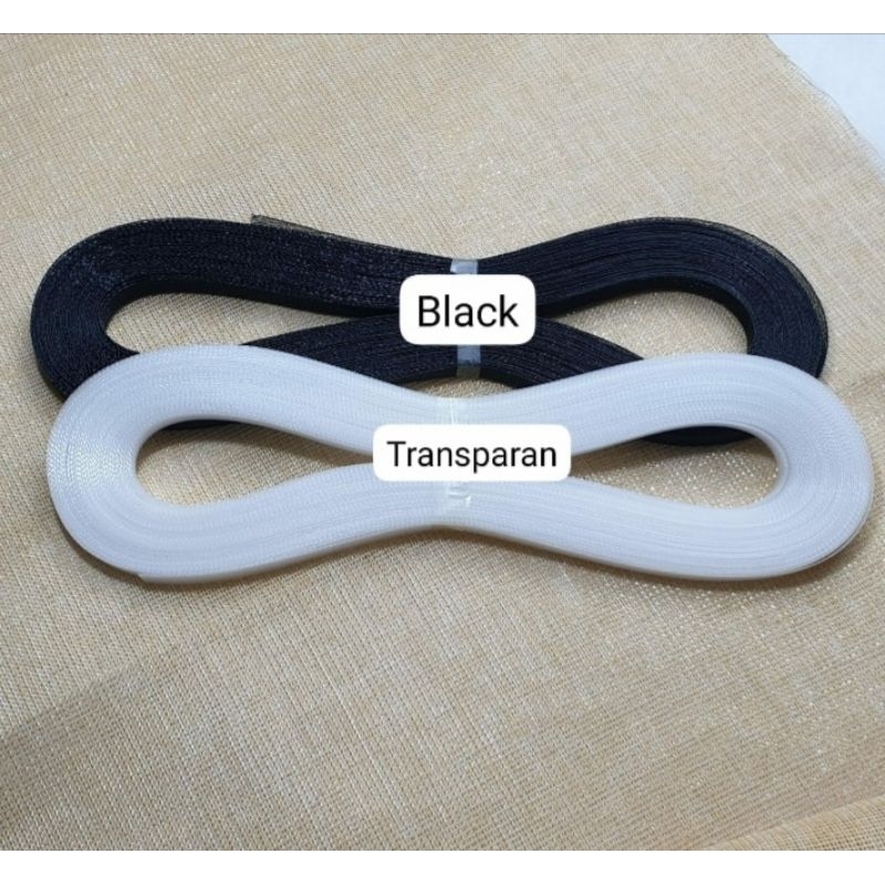 1 WHOLE ROLL (50 YARD).- UK 1CM RIGID HARDNET RIBBON / RIGID HORSEHAIR