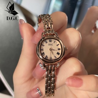 Jam Tangan Quartz Wanita JW399  Dial Kecil Rantai Stainless Steel Case Oval Fashion Simple [Free Baterai]