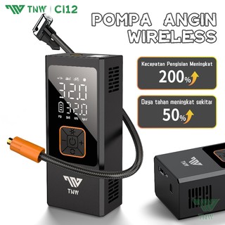 TNW CI12 Pompa Ban Elektrik Mobil Mini Car Air Infatable Pump Portable 10000mAh LED Display