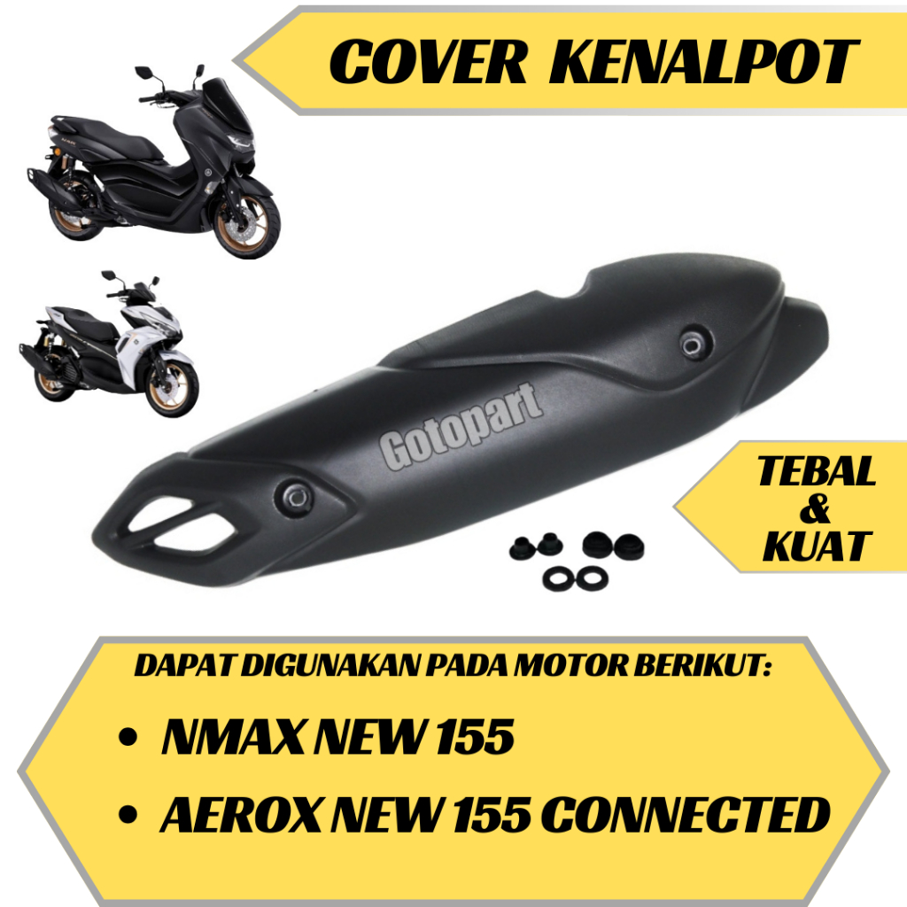 ฝาครอบท่อไอเสีย Nmax New 155 Aerox ใหม่ 155 ฝาครอบท่อไอเสียแบบเชื่อมต่อ