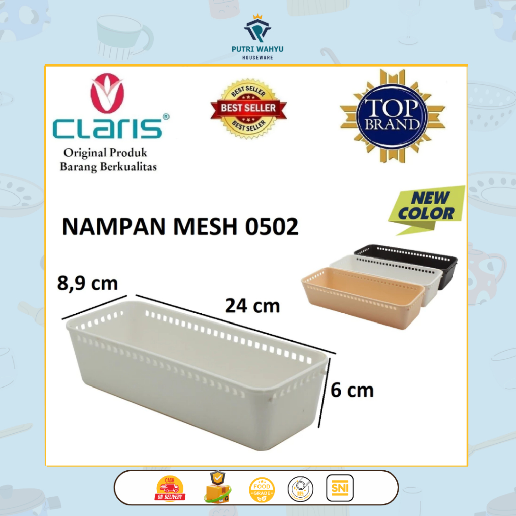 0502 Claris CLARIS ยี่ห้อตะกร้าตาข่ายถาดแฟนซีกล่อง Organizer ตะกร้า 0502