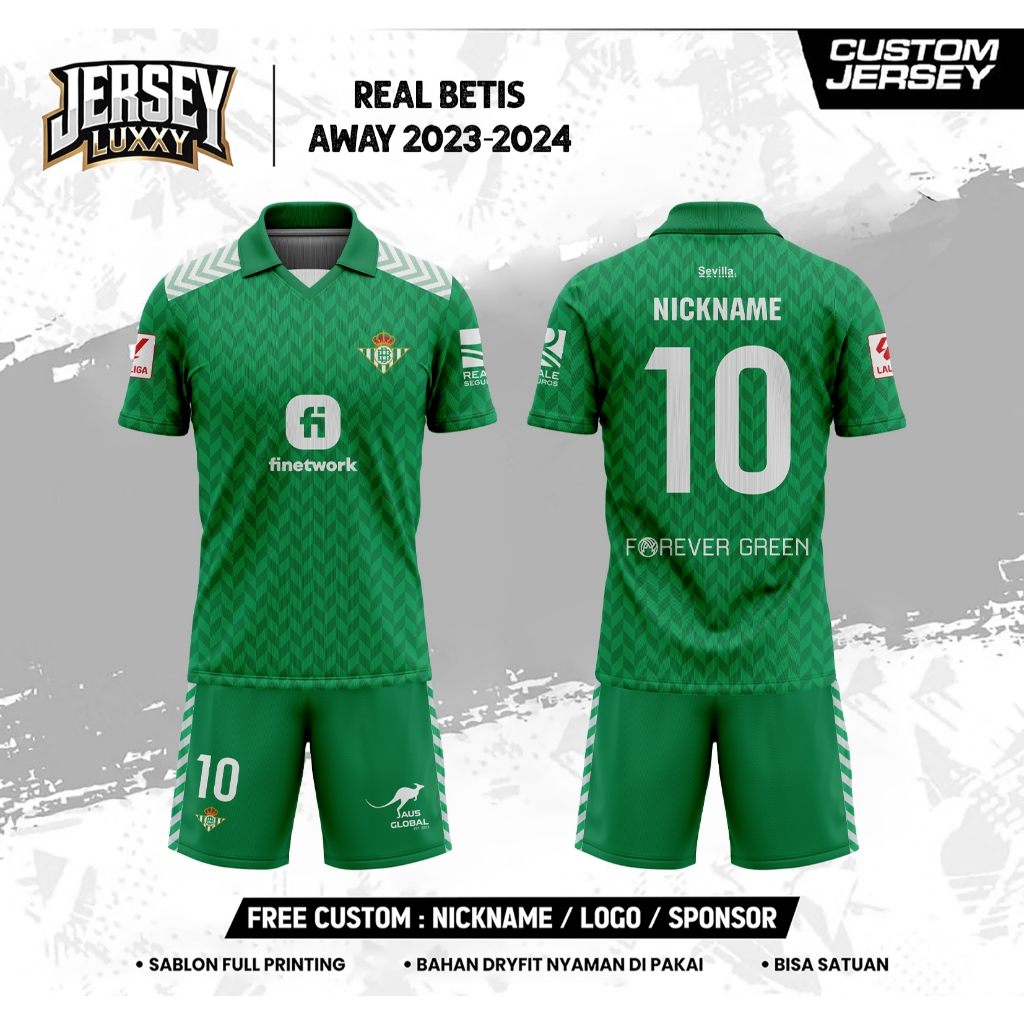 R3AL BET1S AWAY 2023-2024 เสื้อฟุตบอล พิมพ์เต็ม ชื่อและหมายเลขแบบกําหนดเองฟรีสําหรับผู้ใหญ่และเด็ก