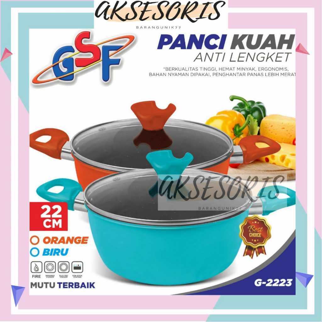 G-2223 SOUP POT NON-STICK / GSF 22CM SOUPOSEMENT POT / BOILING POT SOUP POT