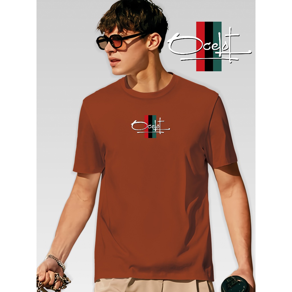 เสื้อยืด OCELOT SHORT-SLEEVED สําหรับผู้ชายและผู้หญิง ADULTS วัสดุ pe 24s นุ่ม