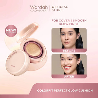 New ! Wardah Colorfit Perfect Glow Cushion SPF 40 PA++ | Wardah Cushion Perfect Glow Base Make Up
