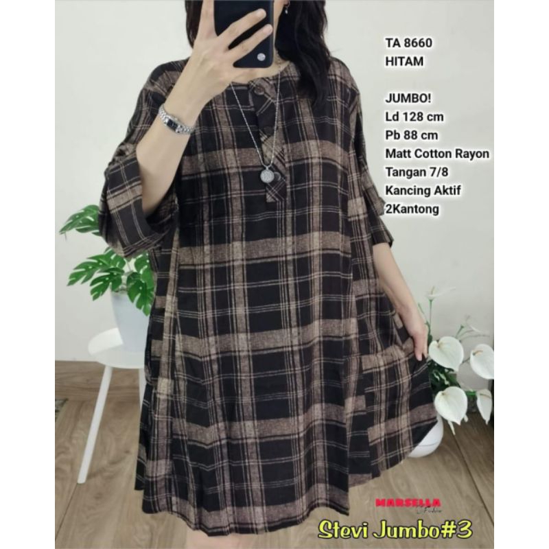 KATUN TEVI BLOUSE JUMBO 3 ORIGINAL BY MARSELLA // COOL COTTON ADULT เสื้อท็อปผู้หญิงพร้อม PLAID MOTI