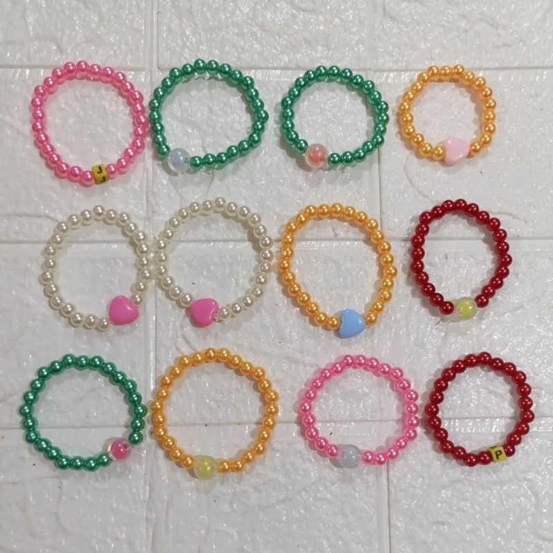 สร้อยข้อมือมุกเด็กผู้หญิง/กําไลเด็กสีสันสดใส 12 ชิ้น