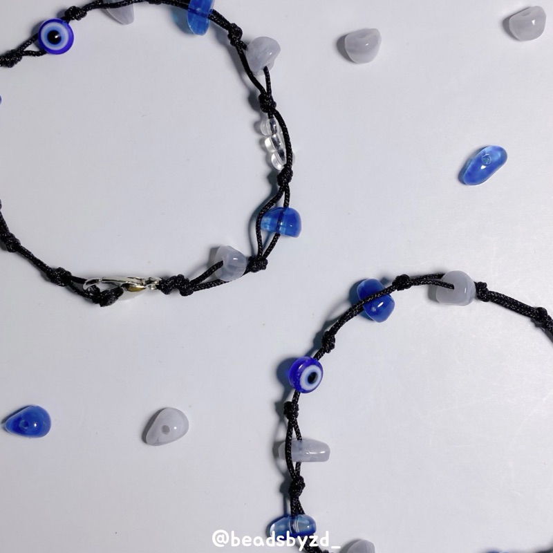 สร้อยข้อมือ Aesthetic Hinda Devil Eye/เกาหลี Aesthetic Couple Drawstring Bead Bracelet/Beads Bracele