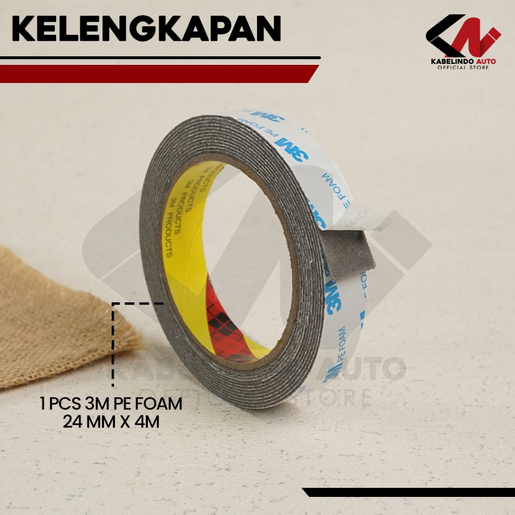 DOUBLE TAPE 3M PE FOAM TAPE BB FOAM 24MM x 4M ORIGINAL RB9