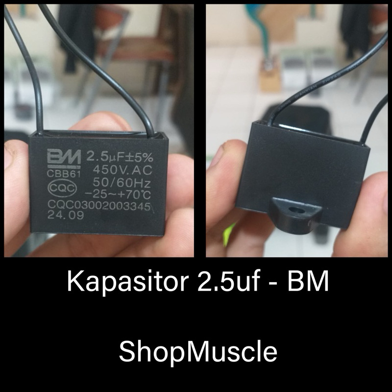 (ต้นฉบับ) BM 2.5uf cbb61 Cable Capacitor อะไหล่พัดลม 2.5uf / 2.5 uf