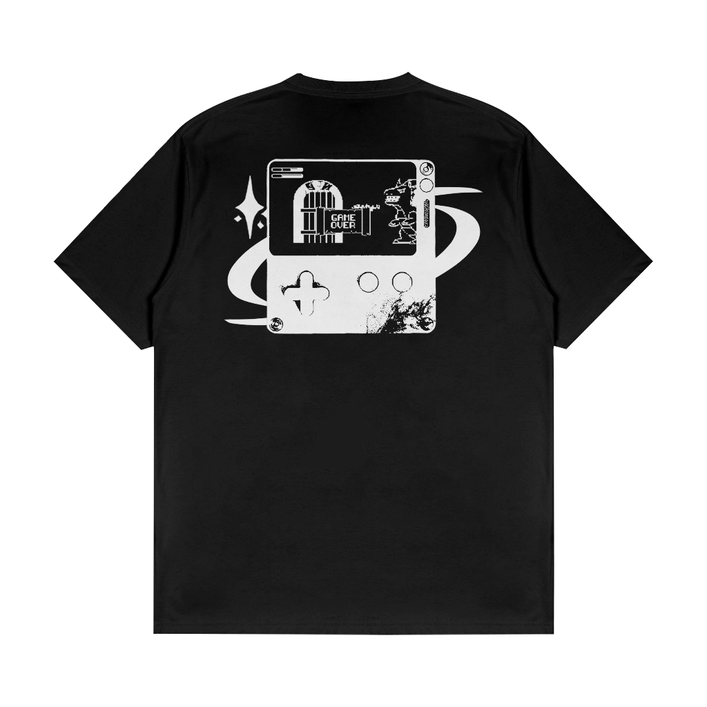 เกม unisex Hiverage mockup over เสื้อยืดเด็กสีดํา