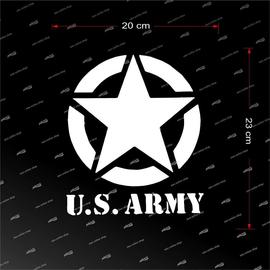 JEEP US Army Star Cutting Sticker สําหรับรถยนต์ / รถบรรทุก / รถจี๊ป - รูปที่ 2