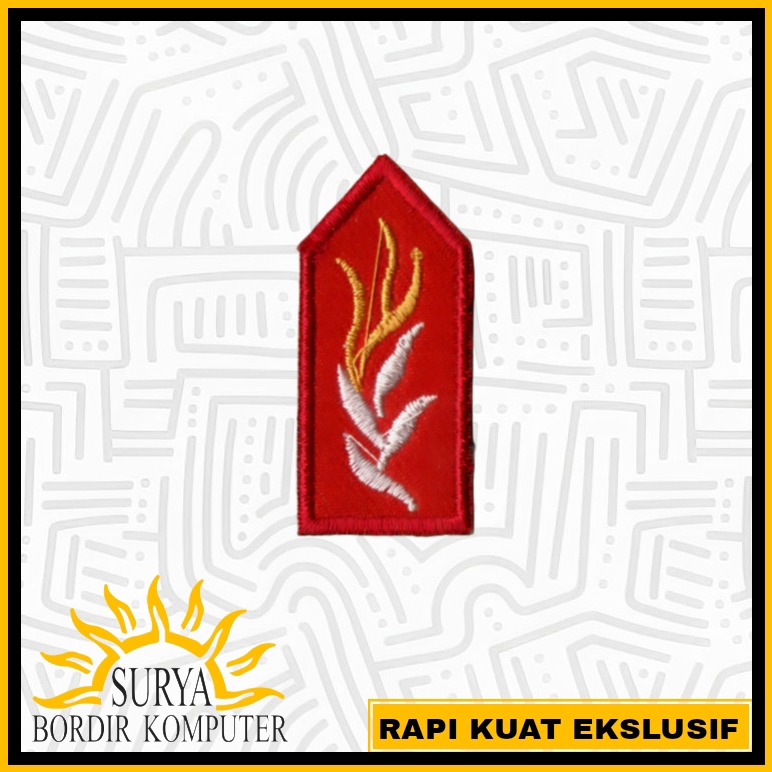 MERAH Bed / Patch / Bedge / Logo / Red TNI Collar Badge Emblem