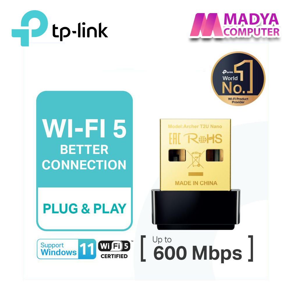 TP-LINK Archer T2U Nano AC600 Nano Wireless Dual Band USB Adapter