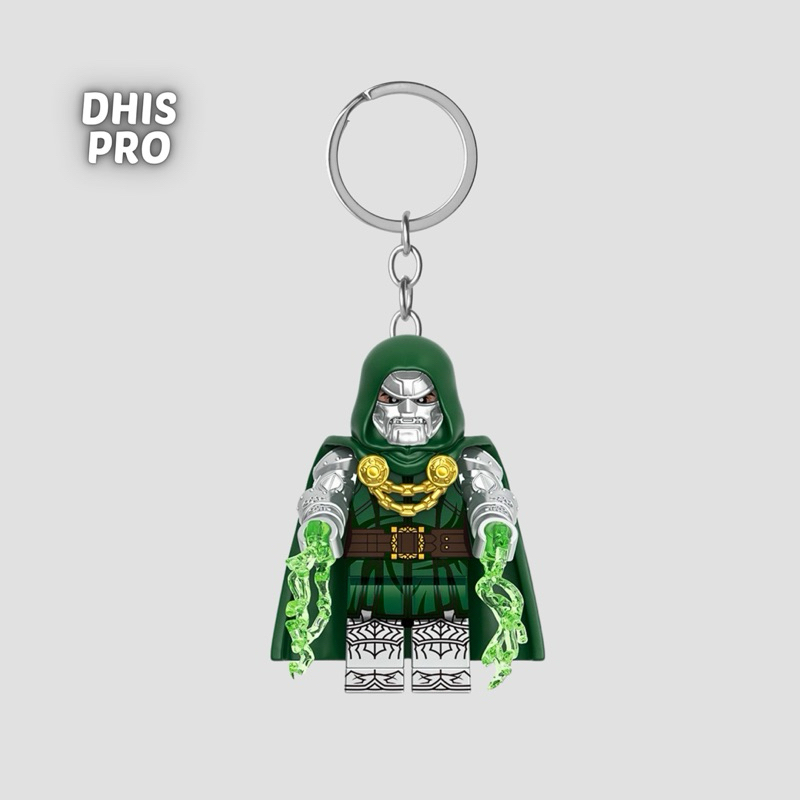 GANTUNGAN Dhis Project LEGO Minifigure พวงกุญแจ Dr Doom Fantastic Four The First Step Marvel