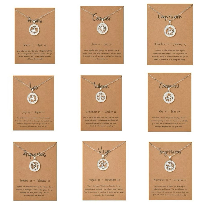 Zodiac Taurus Gemini Zodiac Star Constellation สร้อยคอ