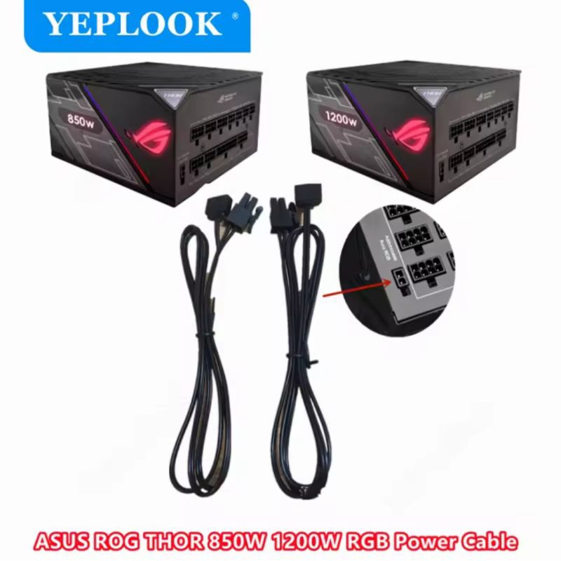 MB Mobo ARGB Cable 3 Pin 5V Header to ASUS ROG THOR STRIX PSU แอดเดรส RGB พอร์ต AURA Sync