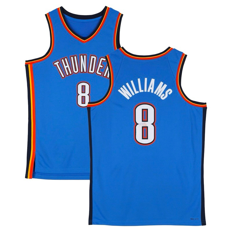OKLOMBA CITY OKC THUNDER 8 JALEN WILLIAMS เสื้อแข่งฟุตบอลสีน้ําเงิน