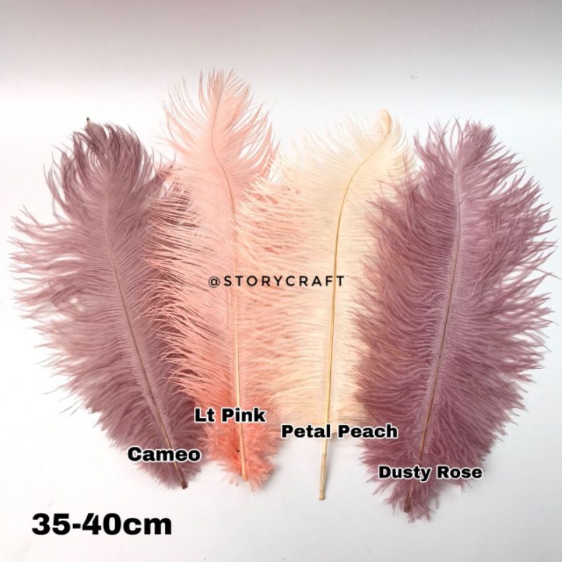ต่อ 1 ชิ้น - ขนาด 35 ซม. - 40 ซม. / DECORATIVE GRAIN FEATHER / OSTRICH GRAIN FEATHER