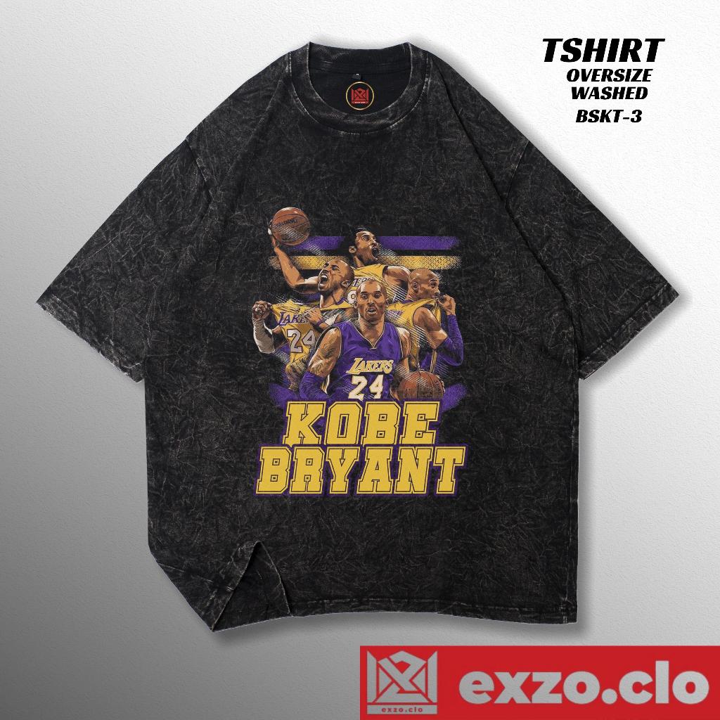 EXZO KOBE BRYANT WASHED OVERSIZE ผ้าฝ้ายหวี 24s kobe bryant TSHIRT