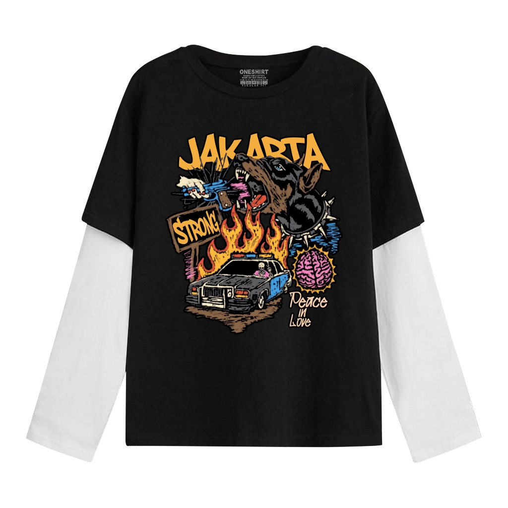 Oneshirt Double Layer Strong เสื้อยืด Skena Band Combed 24s เสื้อยืด
