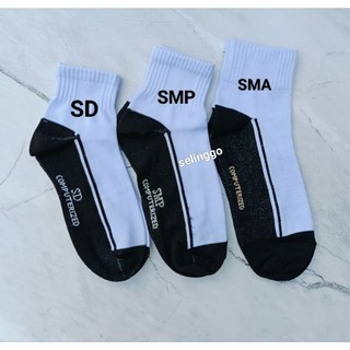 6 pasang kaos kak anaki sekolah SD SMP SMA pendek diatas matakaki