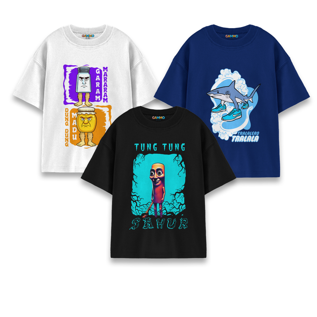 Tung Tung Sahur Kids Tung Sahur Kids เสื้อยืดสําหรับเด็กชายและเด็กหญิง