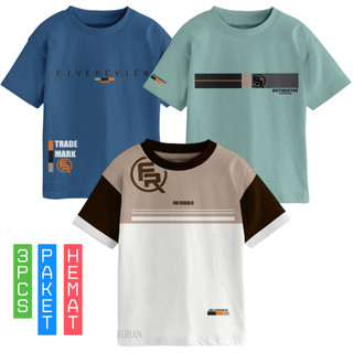 kaos distro anak laki-laki/paket isi 3 pcs kaos anak laki-laki bahan adem lembut