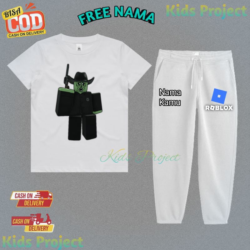 Roblox Dead Rails Kids T-Shirt Set นายอําเภอ Zombie Character