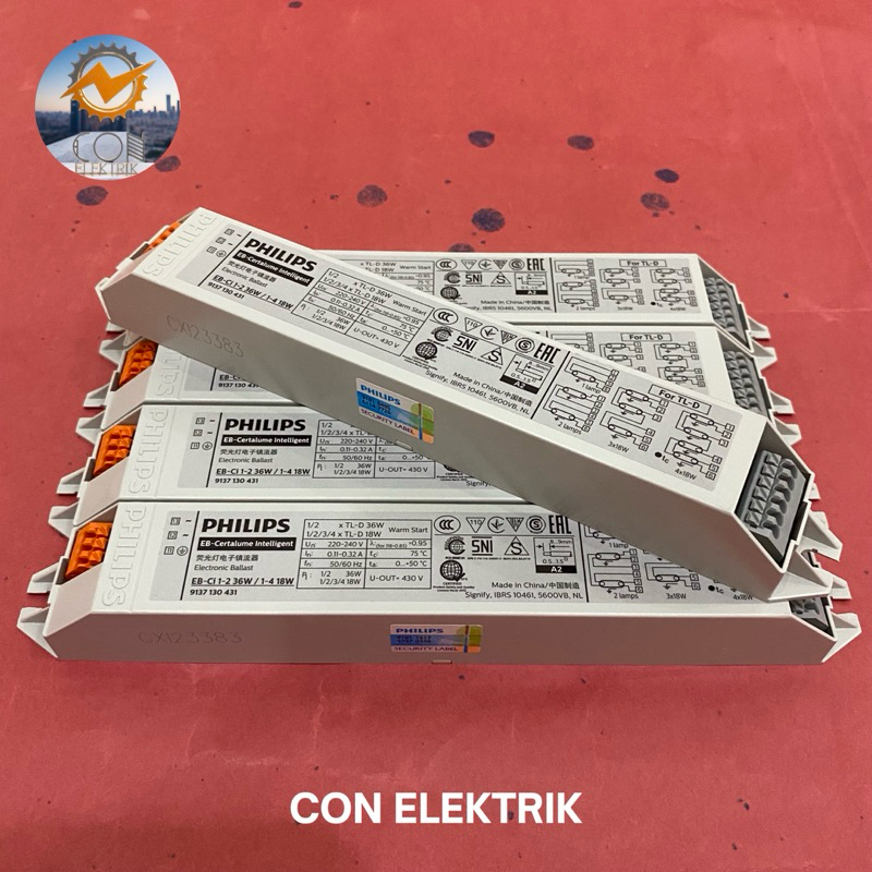 Mutiaradstore บัลลาสต์อิเล็กทรอนิกส์ 2X36 วัตต์ Eb-Centralume Intlligent Philips
