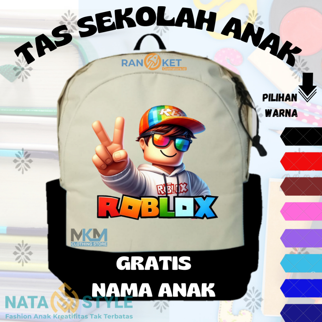 Roblox Game Kids Bag I Roblox Game Kids School Bag {FREE NAME PRINTING}