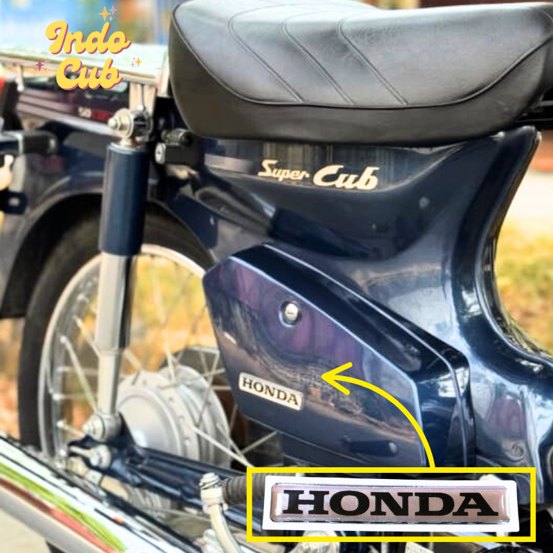 Honda Supercub JDM กล่องแบตเตอรี่ซ้ายและขวาสติกเกอร์สัญลักษณ์นูน