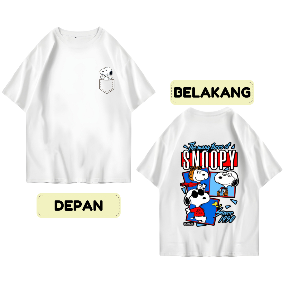 เสื้อยืดผู้ใหญ่ Snoopy Unisex Size M - 3XL (02)