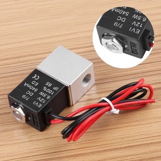 1/4 1/8 นิ้วโซลินอยด์วาล์ว Solenoid วาล์วนิวเมติก 12V DC น้ํามันแก๊ส air tap