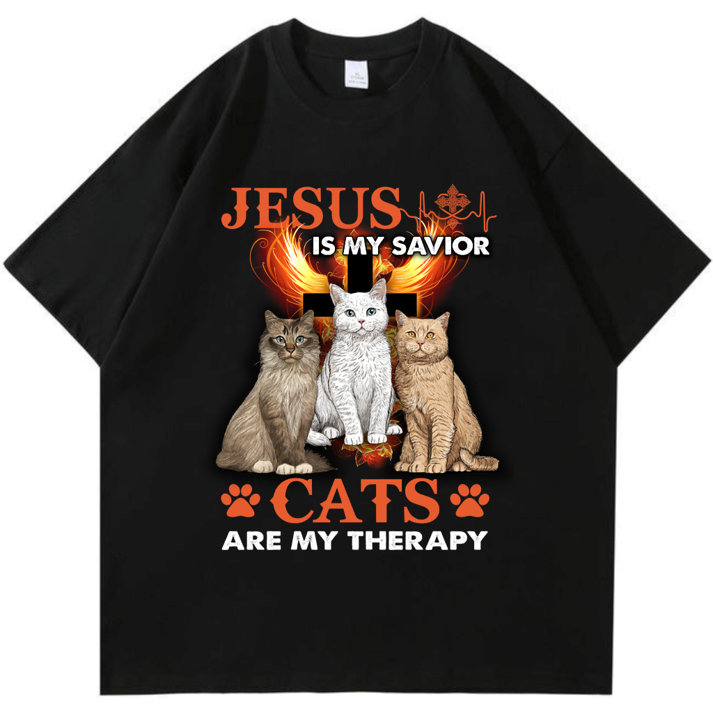 KATUN AA Jesus is My Saviour T-Shirt, 24s Combed Cotton T-Shirt Material