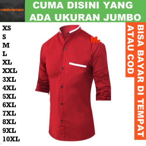 MERAH KEMEJA 5XL 4XL 3XL XXL XL LMS XS 10XL 9XL 8XL 7XL 6XL 14XL 13XL 12XL 11XL เสื้อเชิ้ตผู้ชายเซี่