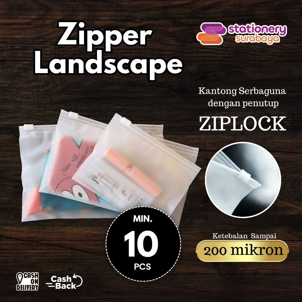 กระเป๋าซิปแนวนอนโปร่งใส Doff Organizer กระเป๋ากระเป๋าพลาสติก Ziplock Storage ขนาดใหญ่ขนาดเล็ก