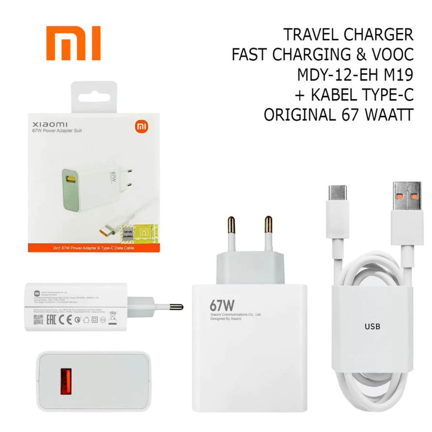 [ใหม่] Xiaomi Mi9 67W type C Charger MDY-12-EH Turbo Fast Charge / Xiaomi 67W Turbo type C charger