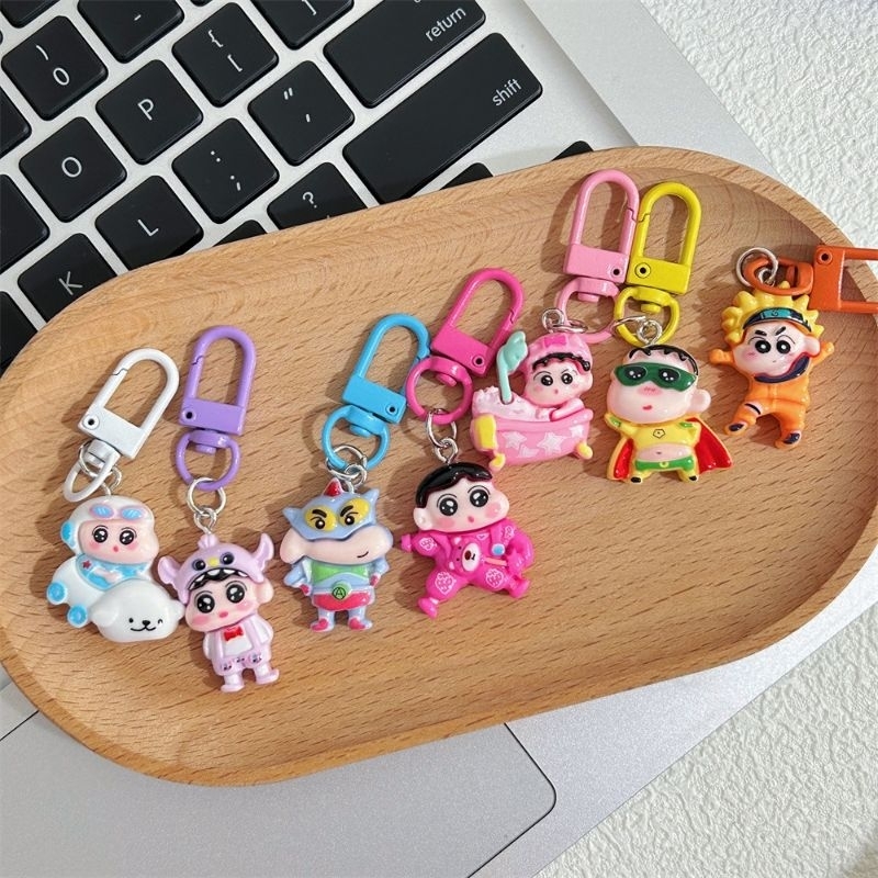 GANTUNGAN [071] CUTE CRAYON SHINCHAN SINCAN COSPLAY KEYCHAIN RESIN KEYCHAIN SCHOOL BAG HANGER CHILDR